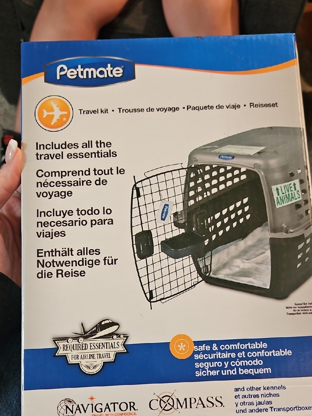 Petmate Gray Small Pet Travel Kennel - Safe & Comfortable